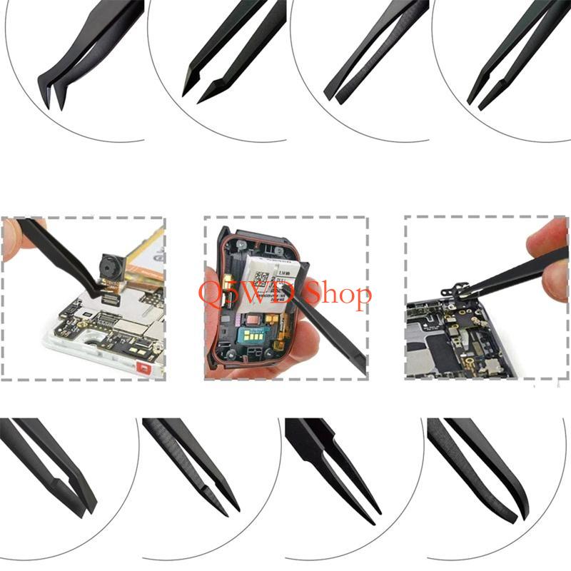 Q5WD 8 قطع مجموعة ملاقط حرفية  - مراجعة Electronics Repair Hobby وسعره