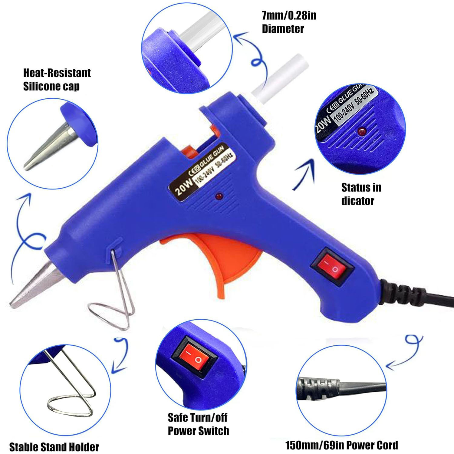 مجموعة مسدس الغراء الساخن مع 0 - مراجعة Electronics Repair School وسعره